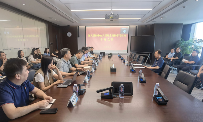 中国华亿在线党委书记、董事长赵晓晨讲授深入贯彻中央八项规定精神专题党课
